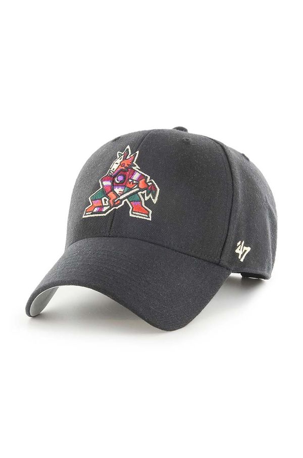47 brand Kapa sa šiltom s dodatkom vune 47brand NHL Arizona Coyotes boja: crna, s aplikacijom, H-MVP21WBV-BKE