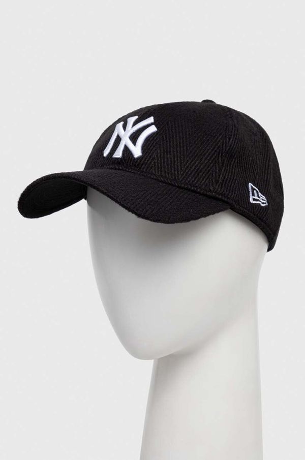 New Era Kapa sa šiltom s dodatkom vune New Era boja: crna, s aplikacijom, NEW YORK YANKEES