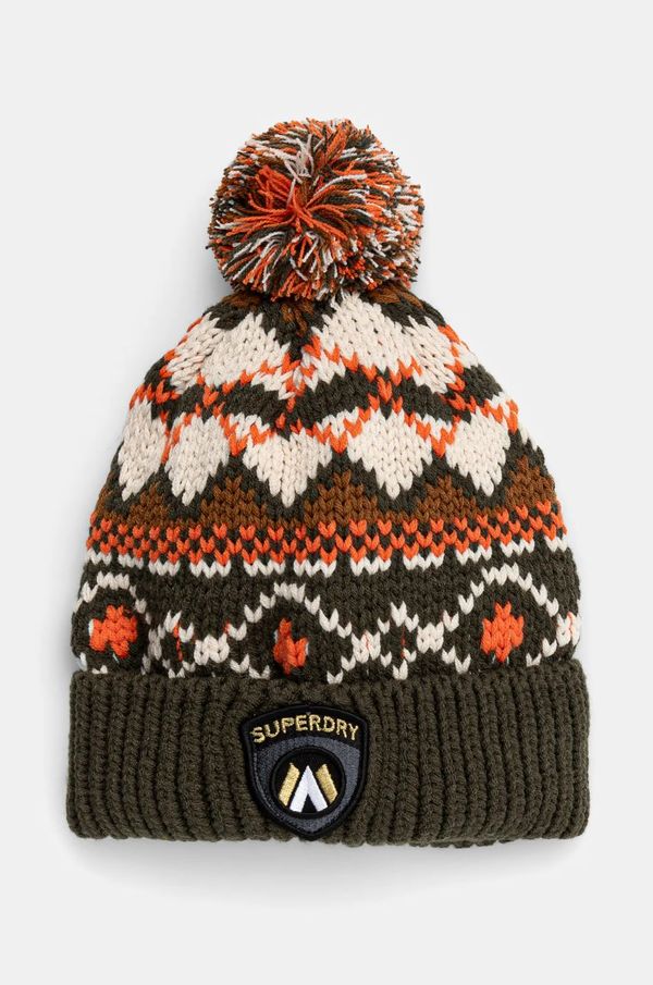 Superdry Kapa Superdry boja: zelena, od debelog pletiva, Y9010190A-B2E