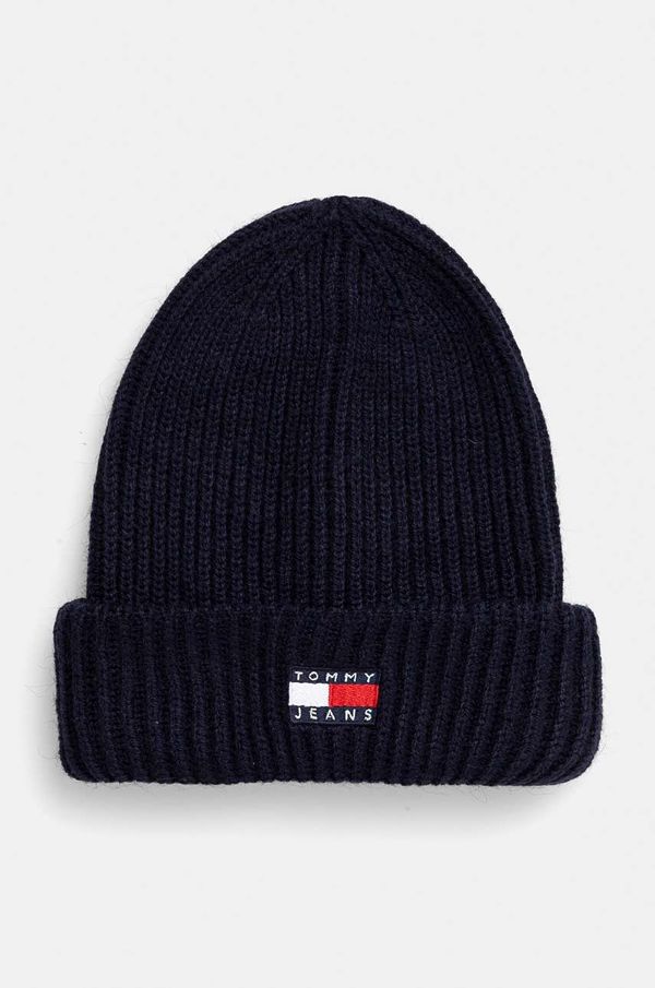 Tommy Jeans Kapa Tommy Jeans boja: tamno plava, od debelog pletiva, AW0AW16785