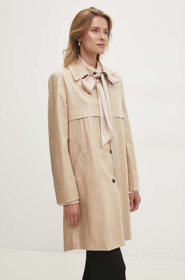 Answear Lab Kaput Answear Lab za žene, boja: bež, za prijelazno razdoblje