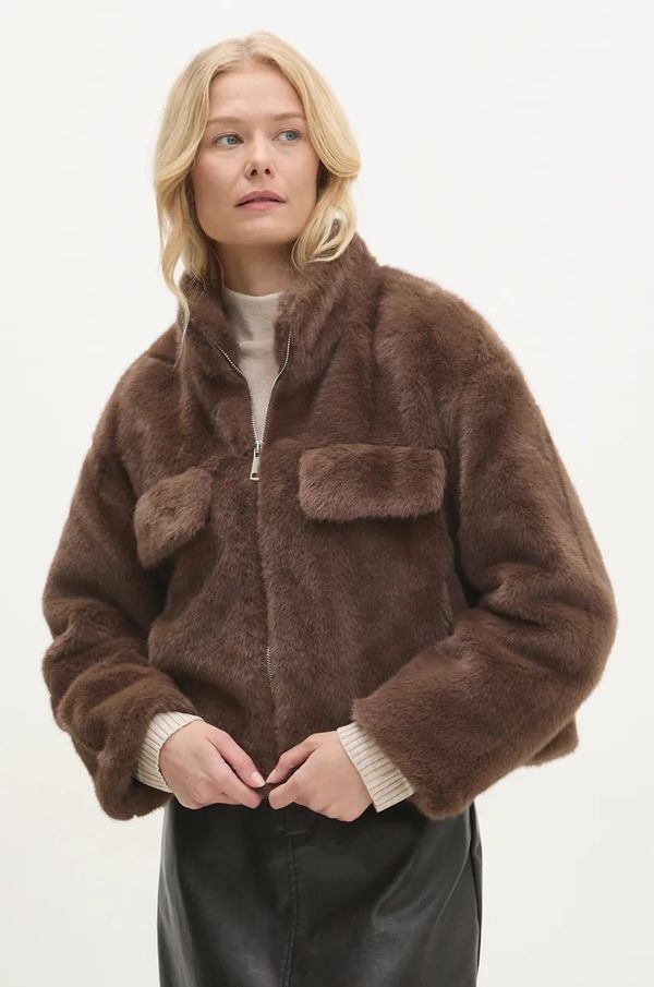 Answear Lab Kaput Answear Lab za žene, boja: bež, za prijelazno razdoblje, oversize