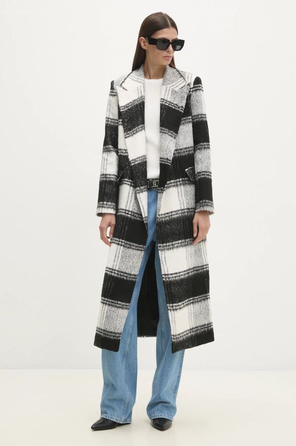 Answear Lab Kaput Answear Lab za žene, boja: crna, za prijelazno razdoblje, bez zakopčavanja