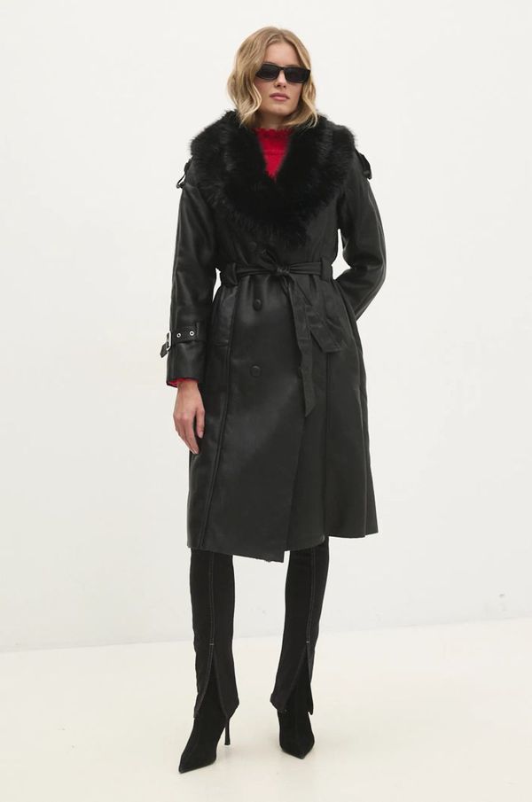 Answear Lab Kaput Answear Lab za žene, boja: crna, za prijelazno razdoblje