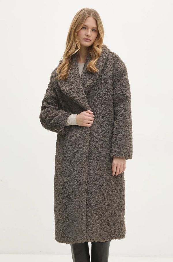 Answear Lab Kaput Answear Lab za žene, boja: siva, za prijelazno razdoblje