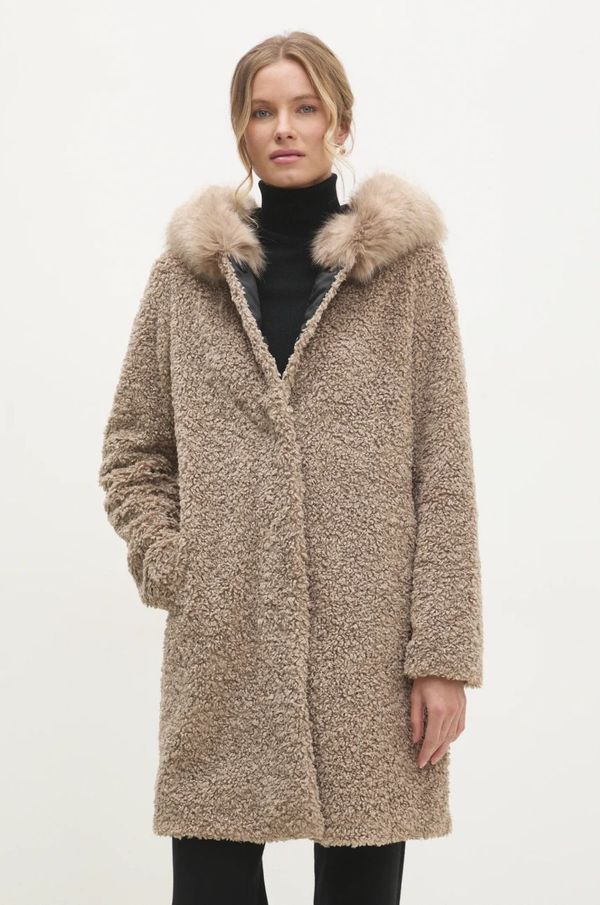 Answear Lab Kaput Answear Lab za žene, boja: smeđa, za prijelazno razdoblje