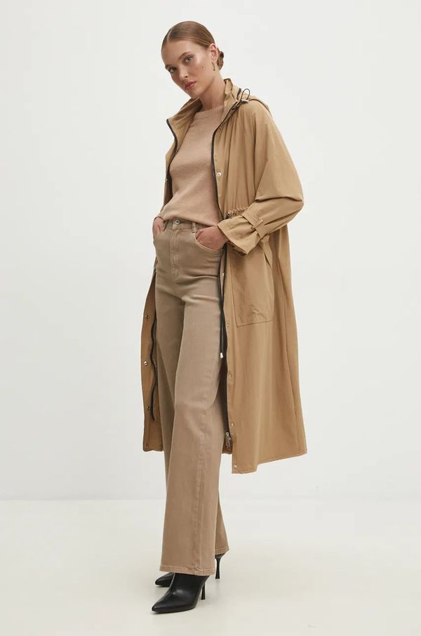 Answear Lab Kaput Answear Lab za žene, boja: smeđa, za prijelazno razdoblje