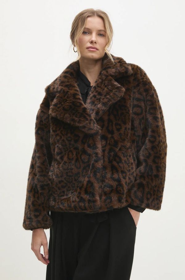 Answear Lab Kaput Answear Lab za žene, boja: smeđa, za prijelazno razdoblje, oversize