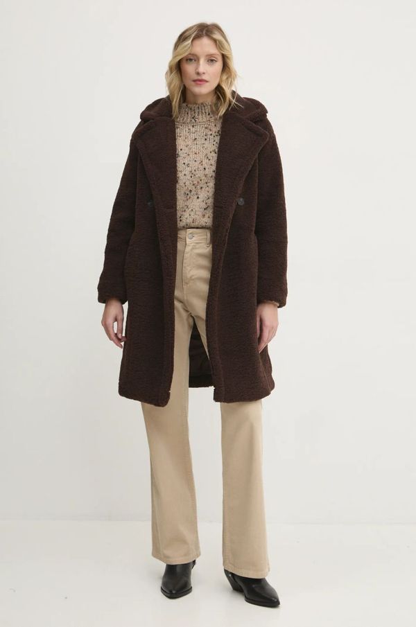 Answear Lab Kaput Answear Lab za žene, boja: smeđa, za prijelazno razdoblje, oversize