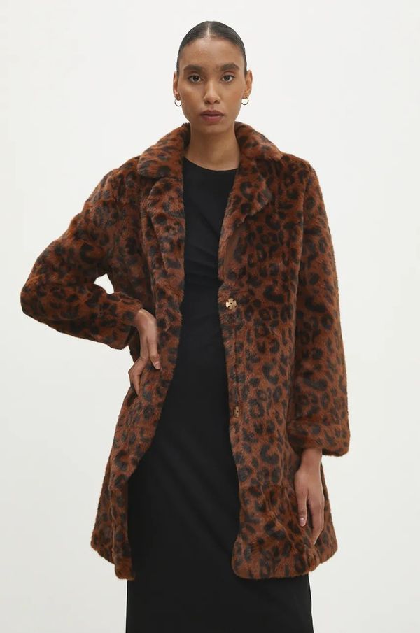 Answear Lab Kaput Answear Lab za žene, boja: smeđa, za prijelazno razdoblje, oversize