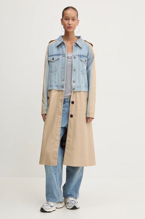 Desigual Kaput Desigual RIGA za žene, boja: bež, za prijelazno razdoblje, 24WWEWBU