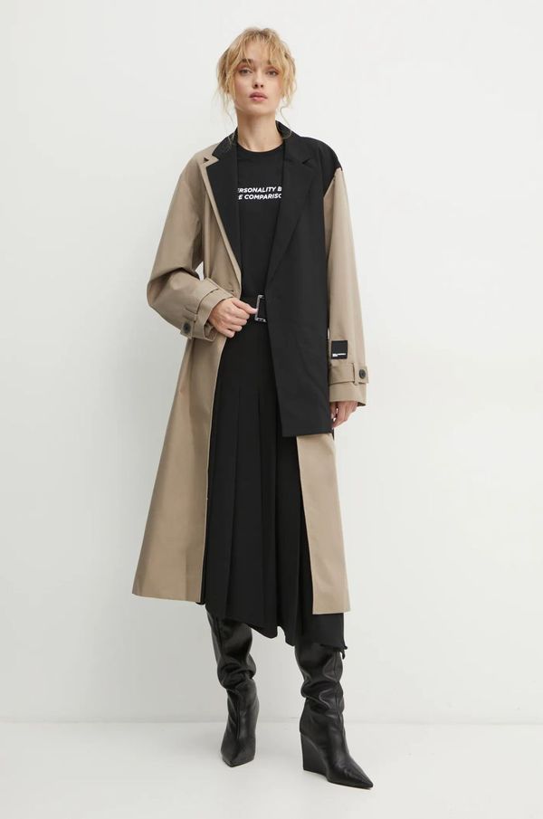 Karl Lagerfeld Jeans Kaput Karl Lagerfeld Jeans za žene, boja: bež, za prijelazno razdoblje, A1W15011