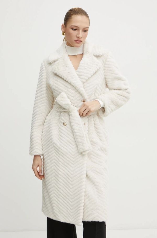 Marciano Guess Kaput Marciano Guess CLAIRE za žene, boja: bež, za prijelazno razdoblje, kopčanje u dva reda, 4BGL33 7206A