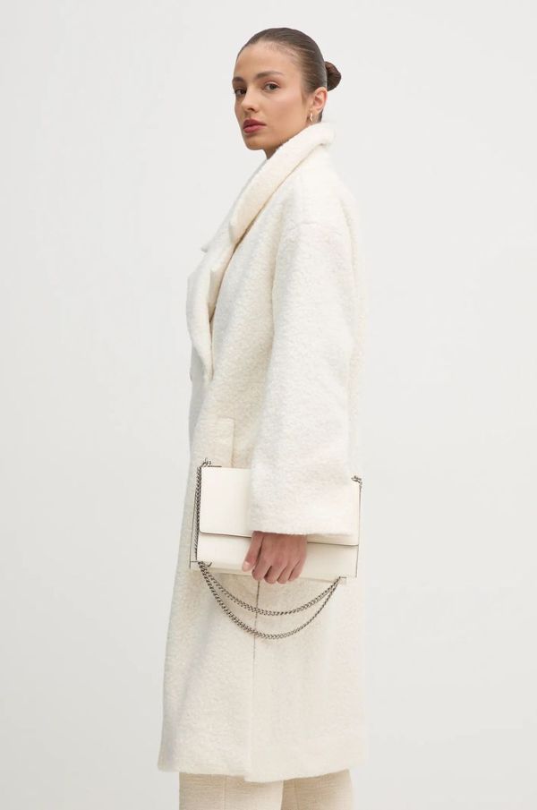 OUI Kaput OUI za žene, boja: bež, za prijelazno razdoblje, kopčanje u dva reda, 90646