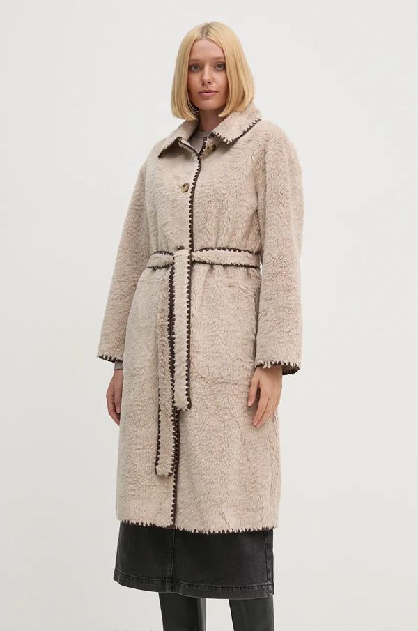 OUI Kaput OUI za žene, boja: bež, za prijelazno razdoblje, oversize, 88948