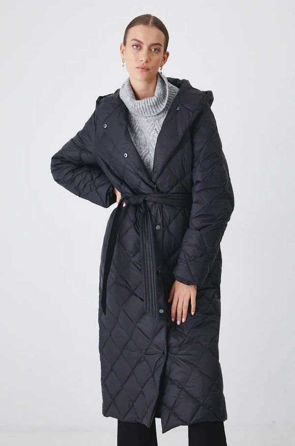 Medicine Kaput s paperjem Medicine za žene, boja: crna, za zimu