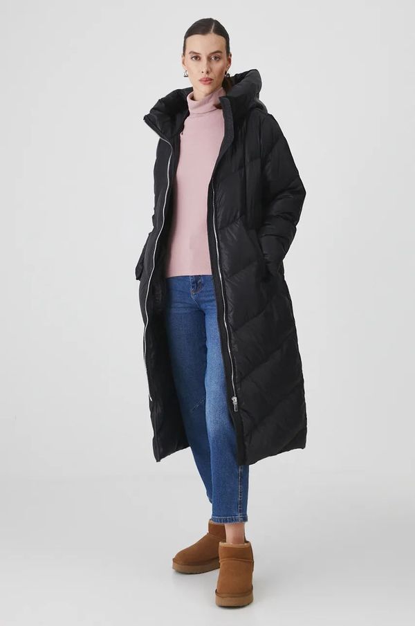 Medicine Kaput s paperjem Medicine za žene, boja: crna, za zimu