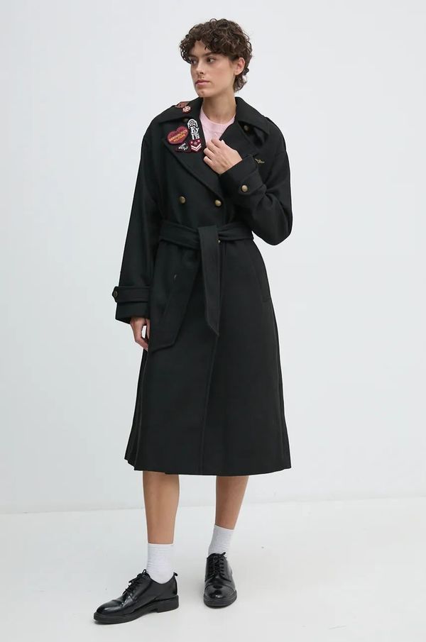 Aeronautica Militare Kaput s primjesom vune Aeronautica Militare boja: crna, za prijelazno razdoblje, oversize, AB2971DCT3403