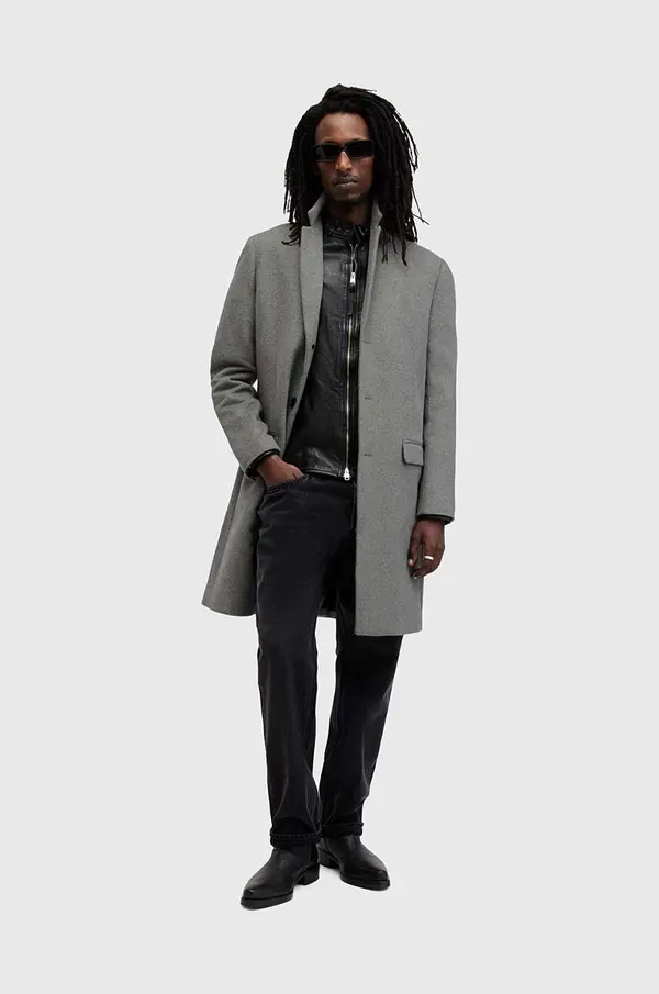 AllSaints Kaput s primjesom vune AllSaints HAL COAT