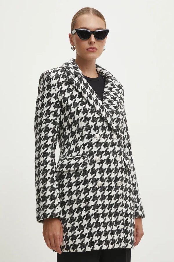 Answear Lab Kaput s primjesom vune Answear Lab boja: crna, za prijelazno razdoblje, kopčanje u dva reda