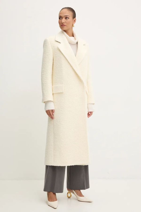 Boss Kaput s primjesom vune BOSS boja: bež, za prijelazno razdoblje, kopčanje u dva reda, 50524955