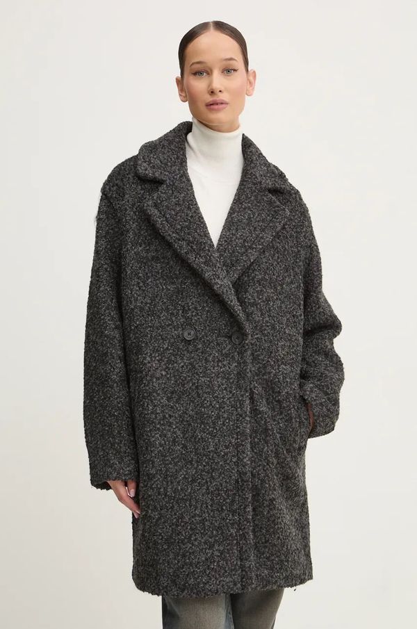 Desigual Kaput s primjesom vune Desigual AMBERES boja: siva, za prijelazno razdoblje, oversize, 24WWEW50