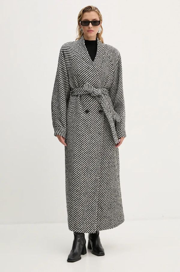 Gestuz Kaput s primjesom vune Gestuz boja: crna, za prijelazno razdoblje, kopčanje u dva reda, 10909195