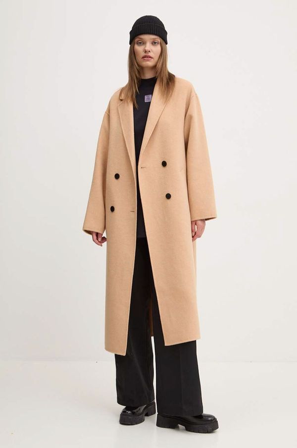 Hugo Kaput s primjesom vune HUGO boja: bež, za prijelazno razdoblje, oversize, 50517632