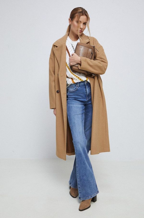 Medicine Kaput s primjesom vune Medicine boja: bež, za prijelazno razdoblje, oversize