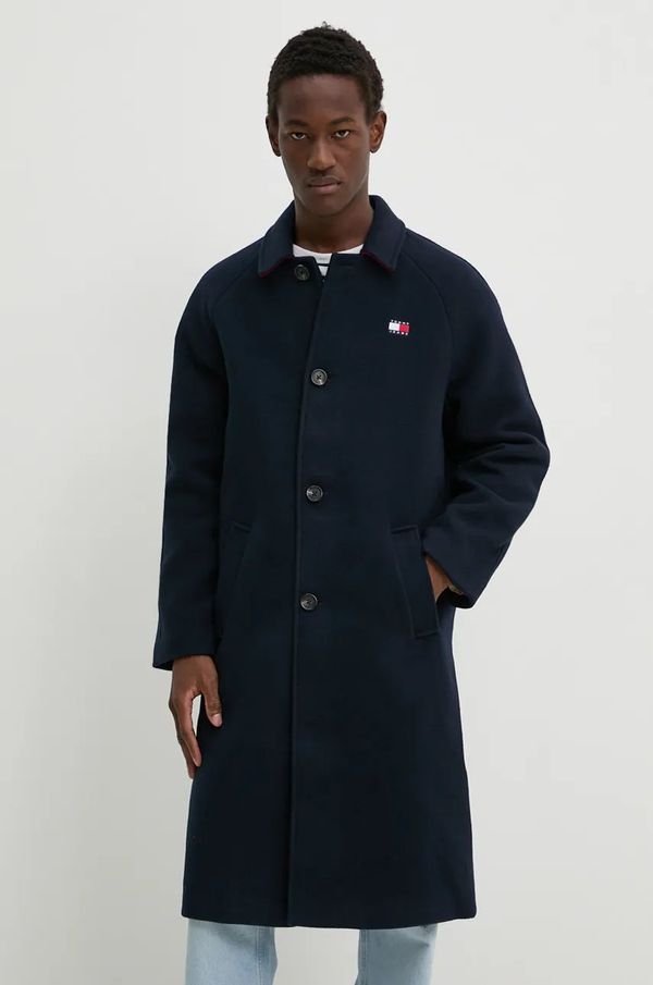 Tommy Jeans Kaput s primjesom vune Tommy Jeans boja: tamno plava, za prijelazno razdoblje, DM0DM20589
