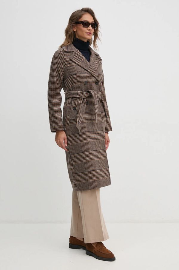 United Colors of Benetton Kaput s primjesom vune United Colors of Benetton boja: smeđa, za prijelazno razdoblje, kopčanje u dva reda, 24H8DN06U