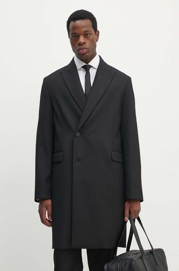 Versace Jeans Couture Kaput s primjesom vune Versace Jeans Couture boja: crna, za prijelazno razdoblje, 77GAT424 N0351