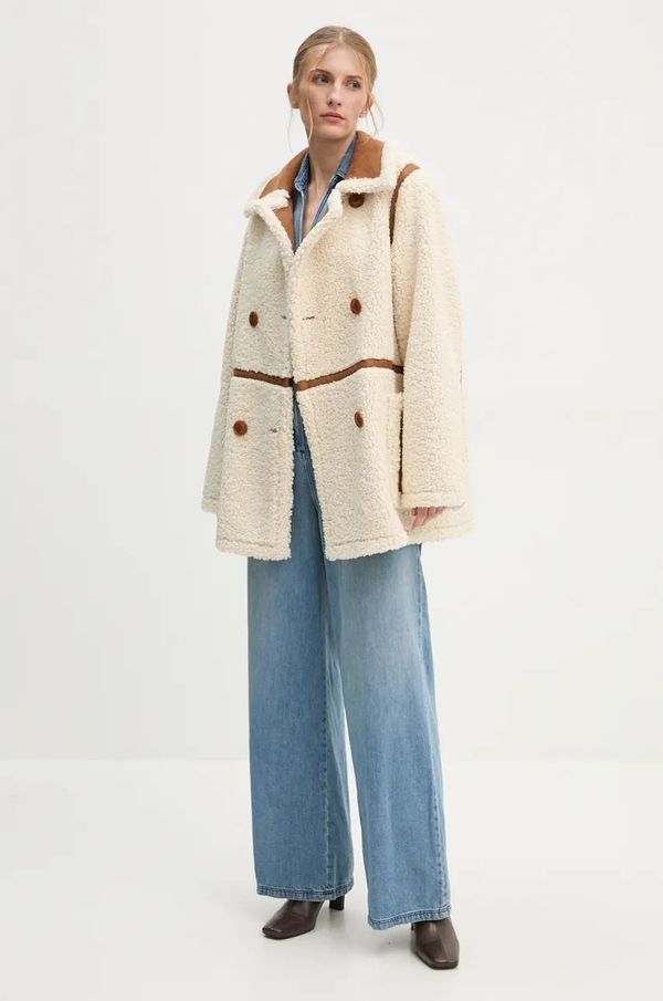 Stand Studio Kaput Stand Studio Chloe Jacket za žene, boja: bež, za prijelazno razdoblje, kopčanje u dva reda, 61186-9010