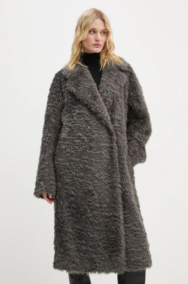 Stand Studio Kaput Stand Studio Nicole Coat za žene, boja: siva, za prijelazno razdoblje, kopčanje u dva reda, 61126-9094