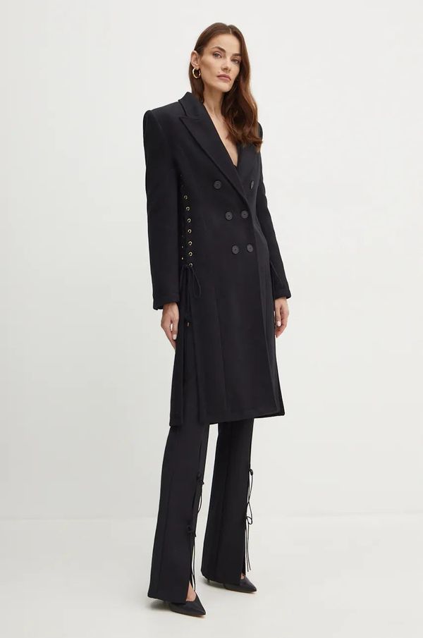 Versace Jeans Couture Kaput Versace Jeans Couture za žene, boja: crna, za prijelazno razdoblje, kopčanje u dva reda, 77HAT406 N0399