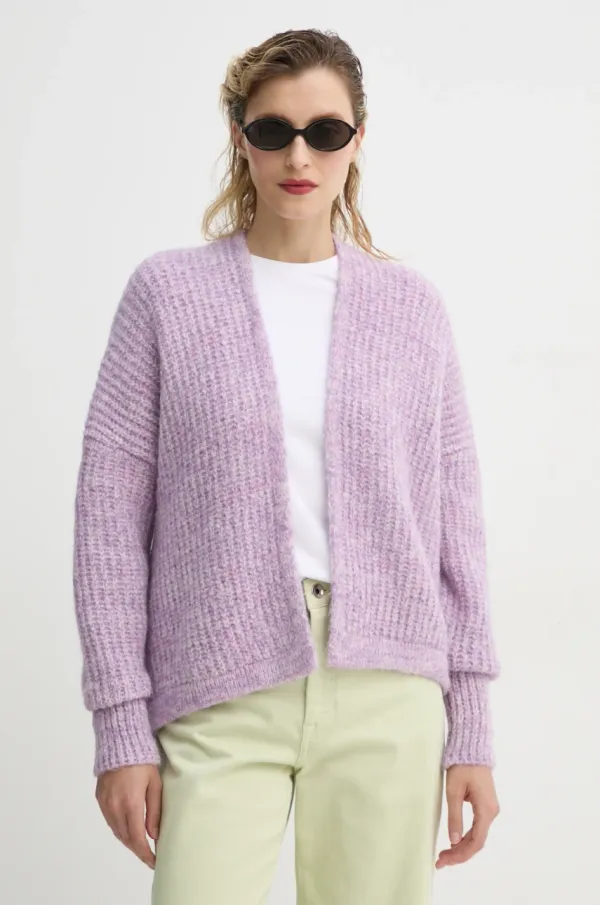 American Vintage Kardigan American Vintage za žene, boja: ljubičasta, topli, EAST19AME25