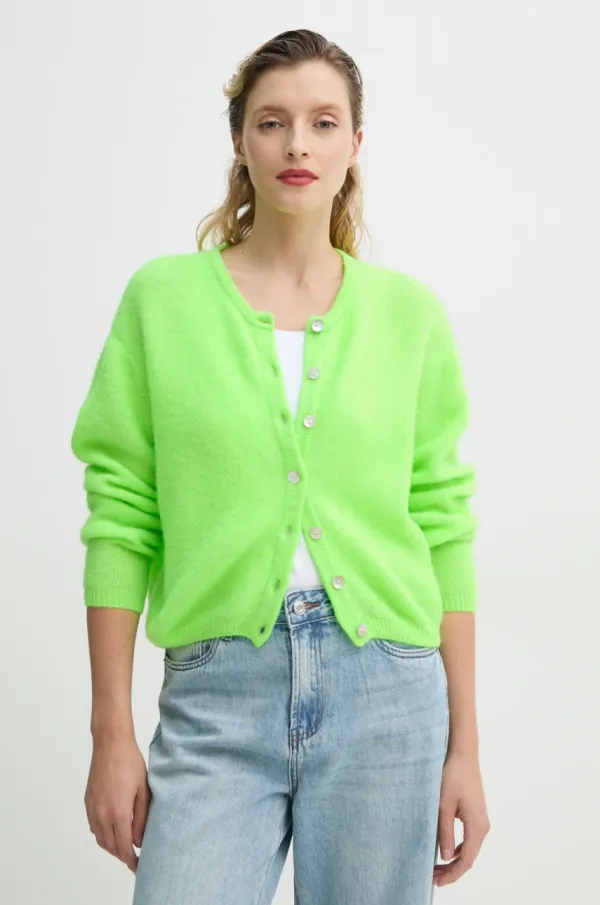 American Vintage Kardigan American Vintage za žene, boja: zelena, lagani, VITO19EE25