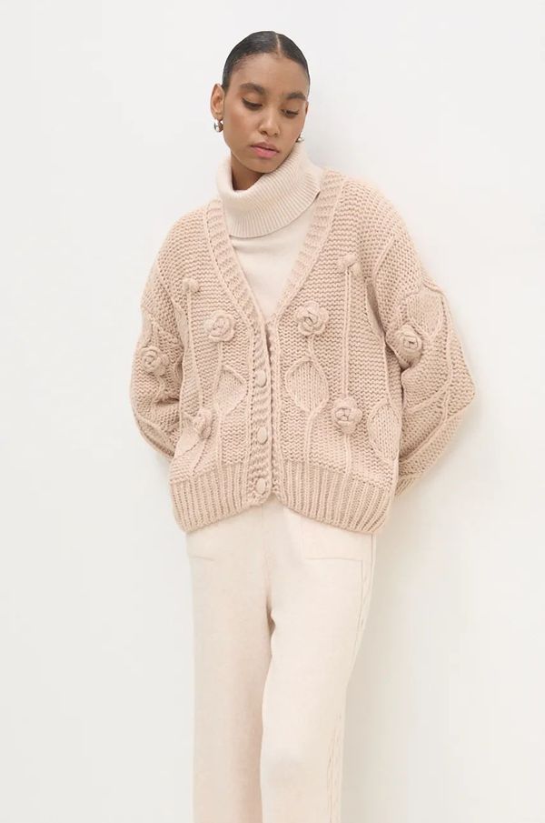 Answear Lab Kardigan Answear Lab za žene, boja: bež, topli