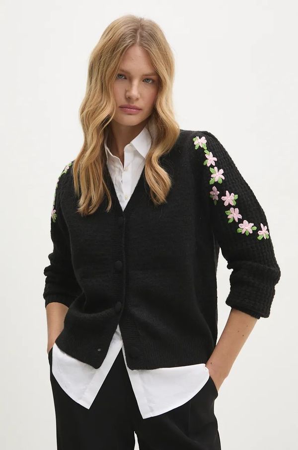 Answear Lab Kardigan Answear Lab za žene, boja: crna