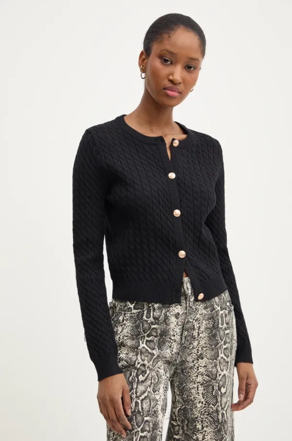 Answear Lab Kardigan Answear Lab za žene, boja: crna, lagani