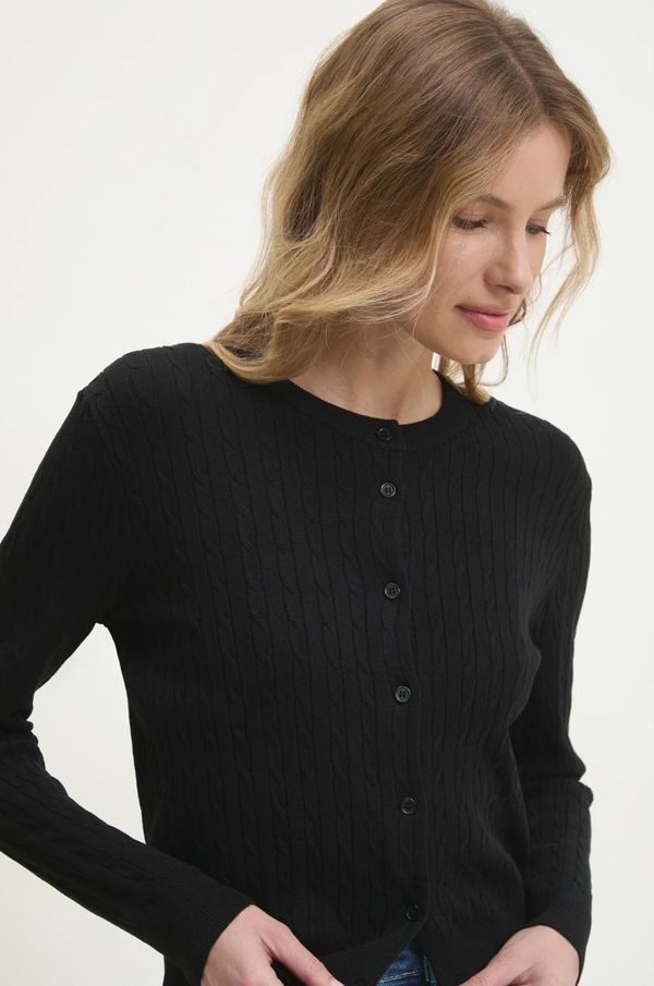 Answear Lab Kardigan Answear Lab za žene, boja: crna, lagani