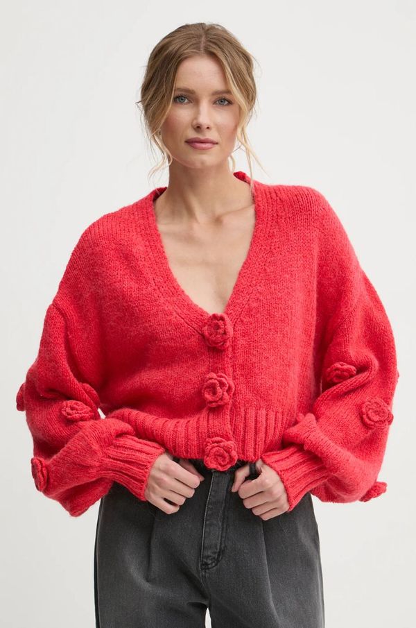 Answear Lab Kardigan Answear Lab za žene, boja: crvena