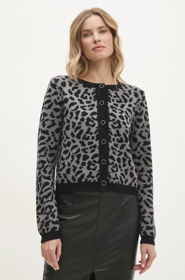 Answear Lab Kardigan Answear Lab za žene, boja: siva, lagani