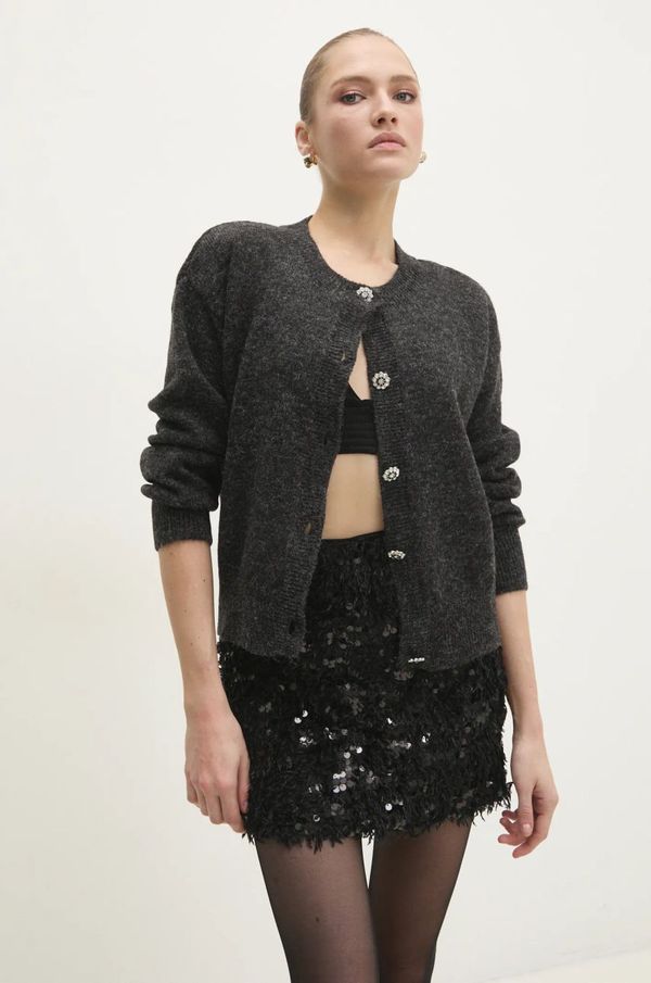 Answear Lab Kardigan Answear Lab za žene, boja: siva