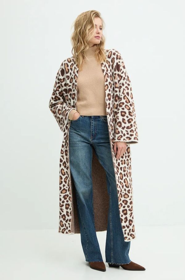 Answear Lab Kardigan Answear Lab za žene, boja: smeđa, topli