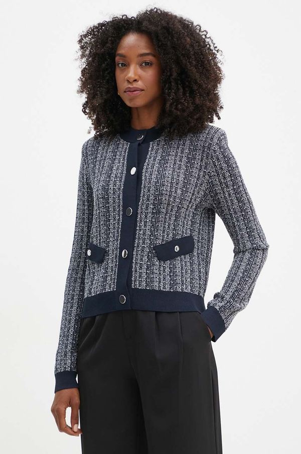 Boss Kardigan BOSS za žene, boja: tamno plava, lagani, 50520443