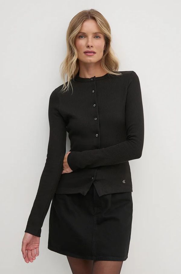 Calvin Klein Jeans Kardigan Calvin Klein Jeans za žene, boja: crna, lagani, J20J224643