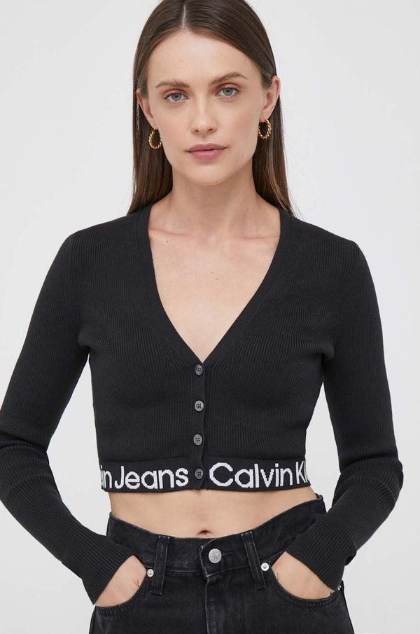 Calvin Klein Jeans Kardigan Calvin Klein Jeans za žene, boja: crna, lagani