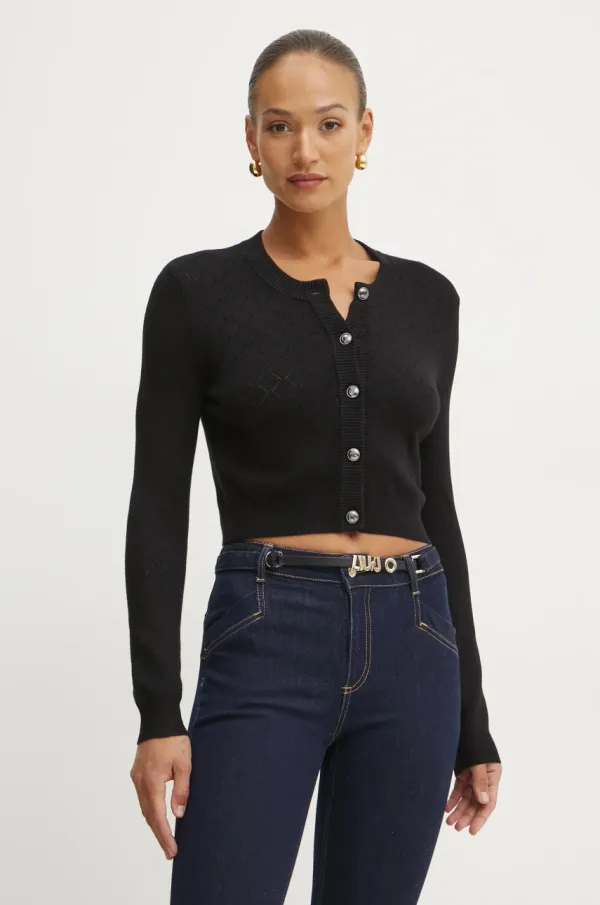 Guess Kardigan Guess HOLLAND za žene, boja: crna, lagani, W5RR23 Z2YJ2