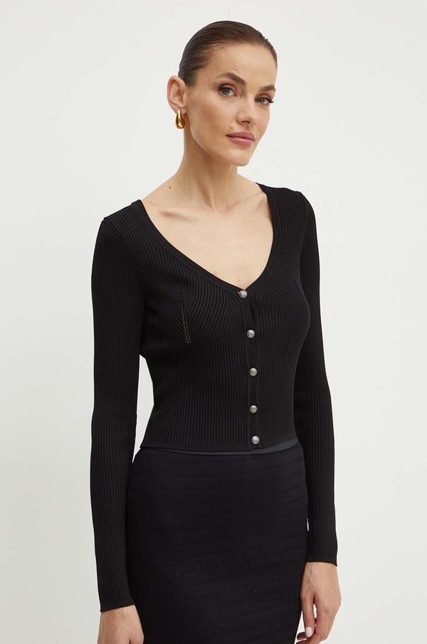 Guess Kardigan Guess LUCILLE za žene, boja: crna, lagani, W4YR05 Z2U00